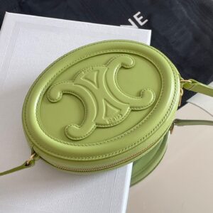 Túi Celine Mini Replica 11 Cao Cấp Hình Bầu Dục Màu Xanh Lá 16x12 (2)