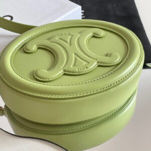 Túi Celine Mini Replica 11 Cao Cấp Hình Bầu Dục Màu Xanh Lá 16x12 (2)