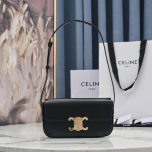 Túi Celine Triomphe Shoulder Bag Replica 11 Nữ Màu Đen 20x12cm (2)