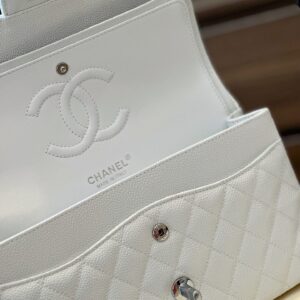 Túi Chanel Classic Hand Bag Like Ạuth Cao Cấp Màu Trắng 25cm (2)