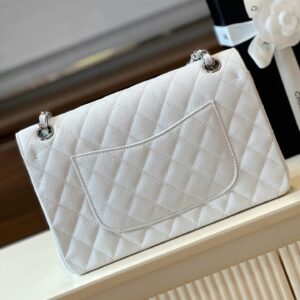 Túi Chanel Classic Hand Bag Like Ạuth Cao Cấp Màu Trắng 25cm (2)