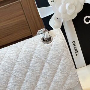 Túi Chanel Classic Hand Bag Like Ạuth Cao Cấp Màu Trắng 25cm (2)