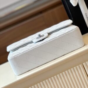 Túi Chanel Classic Hand Bag Like Ạuth Cao Cấp Màu Trắng 25cm (2)