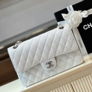 Túi Chanel Classic Hand Bag Like Ạuth Cao Cấp Màu Trắng 25cm (2)