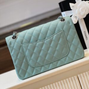 Túi Chanel Classic Hand Bag Rep 11 Cao Cấp Màu Xanh Dương 25cm (2)