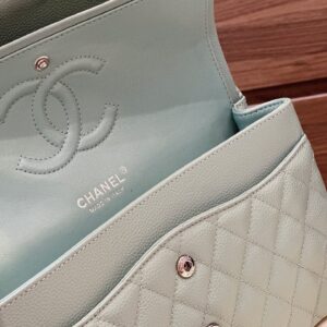Túi Chanel Classic Hand Bag Rep 11 Cao Cấp Màu Xanh Dương 25cm (2)