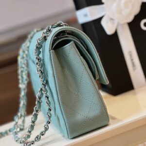 Túi Chanel Classic Hand Bag Rep 11 Cao Cấp Màu Xanh Dương 25cm (2)