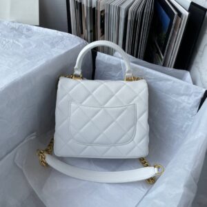 Túi Chanel Handle Mini Replica 11 Cao Cấp Màu Trắng 20cm (1)