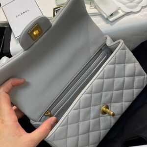 Túi Chanel Handle Replica 11 Cao Cấp Nữ Màu Xám 20cm (2)