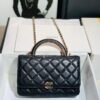 Túi Chanel Quai Cầm Cầu Vồng Replica 11 Cao Cấp Màu Đen 19x12cm (2)