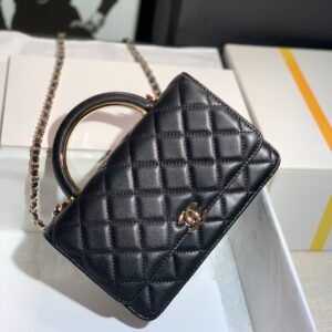 Túi Chanel Quai Cầm Cầu Vồng Replica 11 Cao Cấp Màu Đen 19x12cm (2)