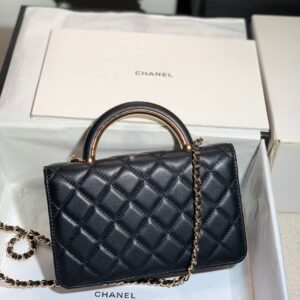 Túi Chanel Quai Cầm Cầu Vồng Replica 11 Cao Cấp Màu Đen 19x12cm (2)