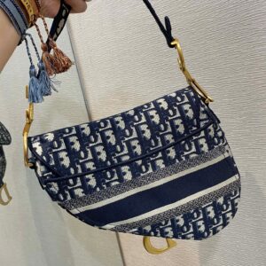 Túi Dior Saddle Yên Ngựa Họa Tiết Dior Canvas Rep 11 Cao Cấp 25x20x6 (2)