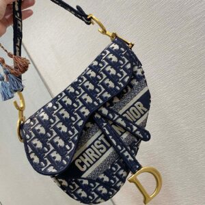 Túi Dior Saddle Yên Ngựa Họa Tiết Dior Canvas Rep 11 Cao Cấp 25x20x6 (2)