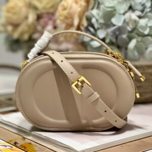 Túi Dior Signature Thiết Kế Hình Bầu Dục Like Auth Nữ Da Bê 18x6 (2)