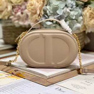 Túi Dior Signature Thiết Kế Hình Bầu Dục Like Auth Nữ Da Bê 18x6 (2)