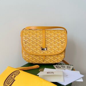 Túi Goyard Like Auth Họa Tiết Logo Truyền Thống Màu Vàng 22x16x7cm (2)