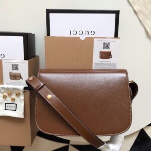 Túi Gucci 1955 Horsebit Replica 11 Nữ Da Mịn Màu Nâu 25cm (2)