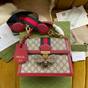 Túi Gucci Queen Margarnet Like Auth Họa Tiết Monogram 25.5x17 (2)