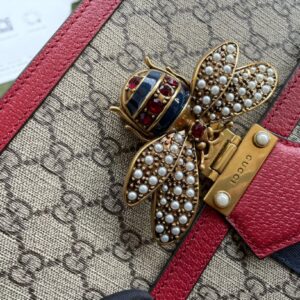 Túi Gucci Queen Margarnet Like Auth Họa Tiết Monogram 25.5x17 (2)