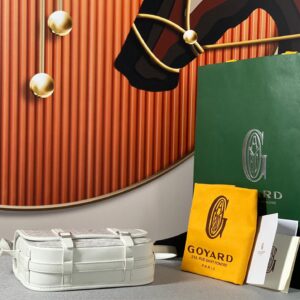 Túi Like Auth Goyard Nữ Họa Tiết Monogram Màu Trắng 22x16x7cm (2)