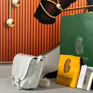 Túi Like Auth Goyard Nữ Họa Tiết Monogram Màu Trắng 22x16x7cm (2)