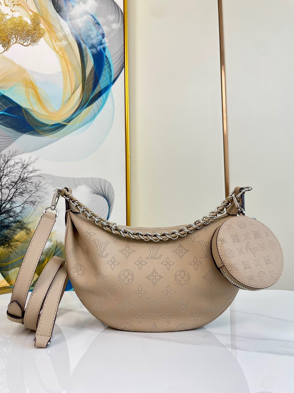 Túi Louis Vuitton LV Baia Mahina Họa Tiết Hoa Mono Like Auth 26x17x7 (2) Túi Louis Vuitton LV Baia Mahina Họa Tiết Hoa Mono Like Auth 26x17x7 (2)