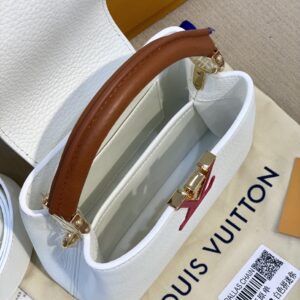 Túi Louis Vuitton LV Capucines Replica 11 Nữ Màu Trắng 21cm (2)