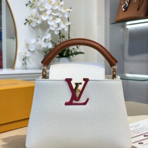 Túi Louis Vuitton LV Capucines Replica 11 Nữ Màu Trắng 21cm (2)