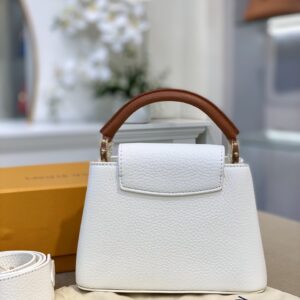 Túi Louis Vuitton LV Capucines Replica 11 Nữ Màu Trắng 21cm (2)
