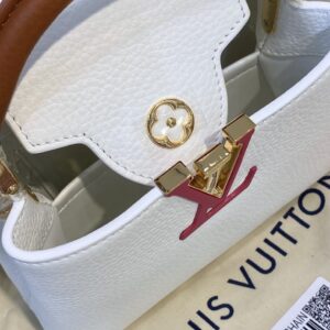 Túi Louis Vuitton LV Capucines Replica 11 Nữ Màu Trắng 21cm (2)
