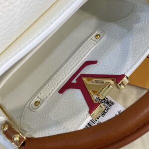 Túi Louis Vuitton LV Capucines Replica 11 Nữ Màu Trắng 21cm (2)