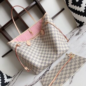 Túi Louis Vuitton LV Never Full Họa Tiết Monogram Rep 11 Màu Trắng 32x29x17cm (1)