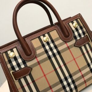 Túi Xách Burberry Vintage Replica 11 Nữ Họa Tiết Kẻ Logo 26×13 (2)