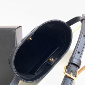 Túi Xách Cao Cấp Celine Triomphe Mini Logo Thêu Nổi Màu Đen 19 (2)