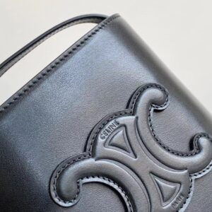 Túi Xách Cao Cấp Celine Triomphe Mini Logo Thêu Nổi Màu Đen 19 (2)