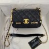 Túi Xách Cao Cấp Chanel Charm Nữ Màu Đen Khóa Vàng 21cm (2)