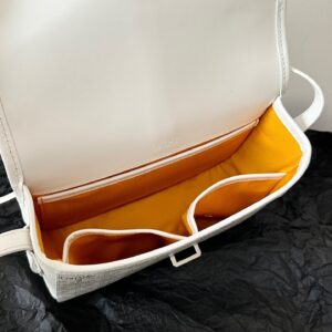 Túi Xách Cao Cấp Goyard Họa Tiết Logo Truyền Thống Màu Trắng 22x16x7cm (2)