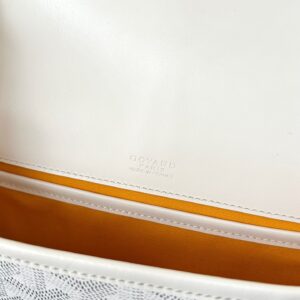 Túi Xách Cao Cấp Goyard Họa Tiết Logo Truyền Thống Màu Trắng 22x16x7cm (2)