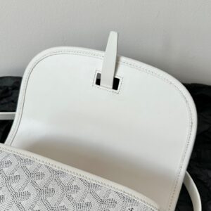 Túi Xách Cao Cấp Goyard Họa Tiết Logo Truyền Thống Màu Trắng 22x16x7cm (2)