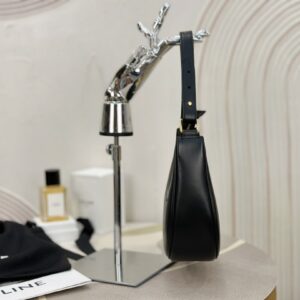 Túi Xách Celine Triomphe Chất Da Bê Replica 11 Nữ Màu Đen 23x14x7cm (2)