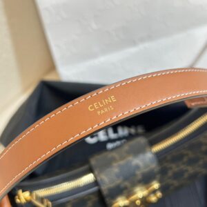 Túi Xách Celine Triomphe Rep 11 Họa Tiết Monogram Khóa Vàng 23x14x7cm (2)