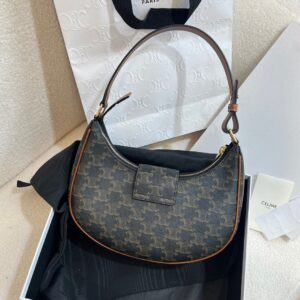 Túi Xách Celine Triomphe Rep 11 Họa Tiết Monogram Khóa Vàng 23x14x7cm (2)