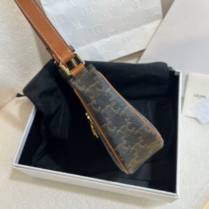 Túi Xách Celine Triomphe Rep 11 Họa Tiết Monogram Khóa Vàng 23x14x7cm (2)