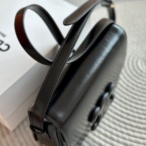 Túi Xách Celine Triomphe Shoulder Bag Rep 11 Nữ Khóa Đen Bóng 18 (2)