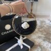 Túi Xách Chanel 23K Hình Bán Nguyệt Replica 11 Cao Cấp Màu Đen 16x3 (2)