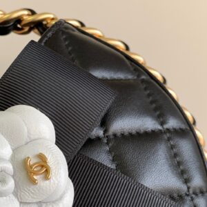 Túi Xách Chanel 23K Hình Bán Nguyệt Replica 11 Cao Cấp Màu Đen 16x3 (2)