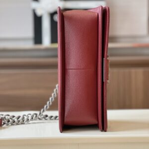 Túi Xách Chanel Boy Medium Replica 11 Cao Cấp Màu Đỏ 25cm (2)