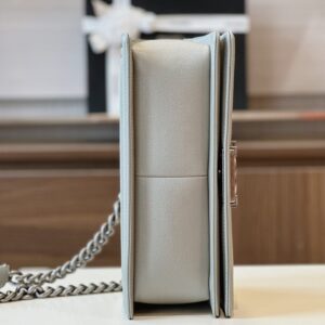 Túi Xách Chanel Boy Medium Replica 11 Cao Cấp Màu Xám 25cm (2)