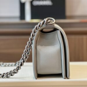 Túi Xách Chanel Boy Medium Replica 11 Cao Cấp Màu Xám 25cm (2)